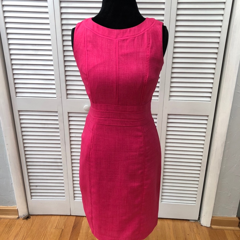 Ellen Tracy hot pink sheath dress - size 6